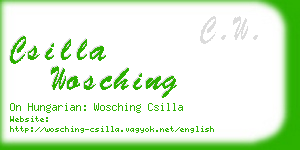 csilla wosching business card